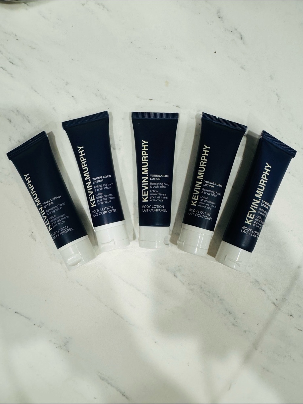 NWOT. KEVIN.MURPHY Young.Again Body Lotion, set of 5. New, never used.